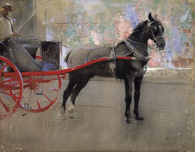 The Flower Shop (gouache på linned) af Joseph Crawhall