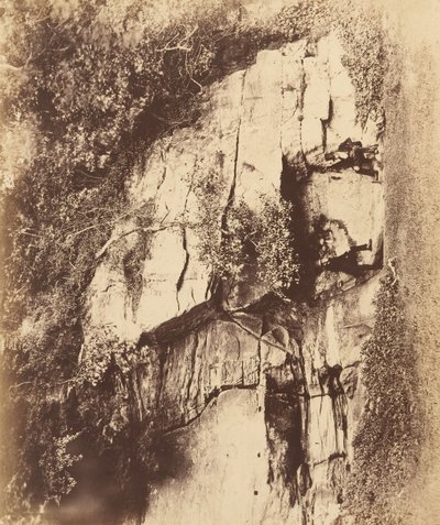 Fountains Abbey. The Echo Rock, 1850