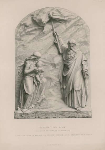 Moses slår klippen af Joseph Durham