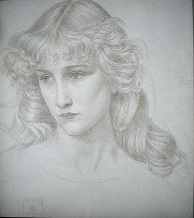 Hovedet af en pige af Joseph Edward Southall
