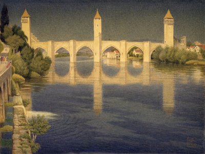 Pont Valentre, Cahors, South Side af Joseph Edward Southall