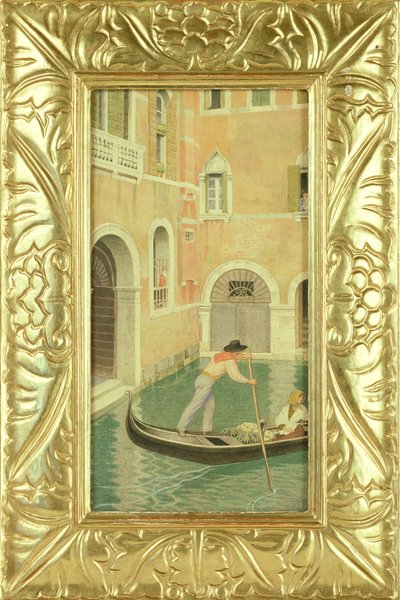 Rio della Guerra, Venedig, 1921 (wc eller tempera over blyant på kort) af Joseph Edward Southall