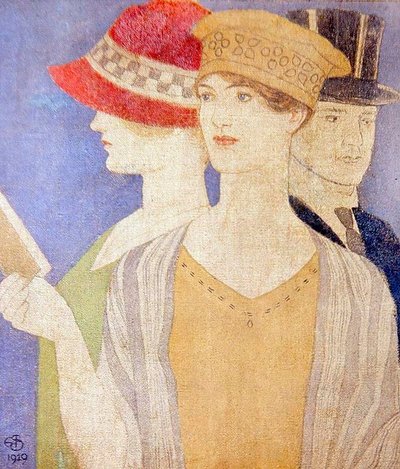 Besøgende på en udstilling af Joseph Edward Southall