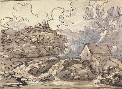 En Mølle ved et Vandfald af Joseph Farington