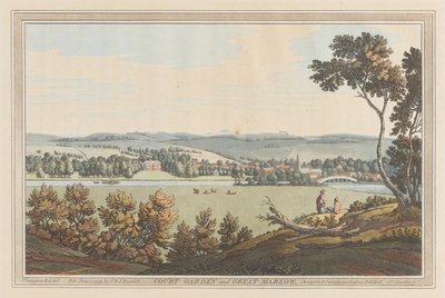 Court Garden og Great Marlow af Joseph Farington