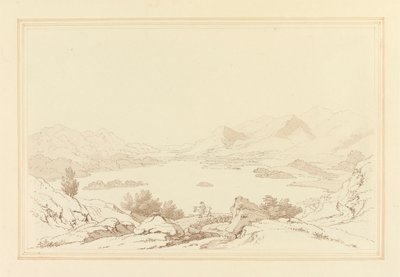Generel udsigt over Lake of Derwent Water af Joseph Farington