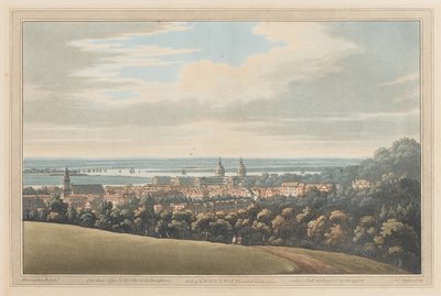 Udsigt over Greenwich og ned ad floden, 1795 (akvatint) af Joseph Farington