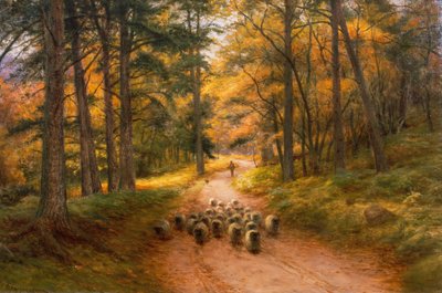 Homewards (olie på lærred) af Joseph Farquharson