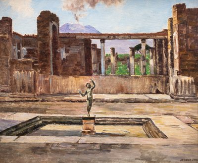 Faunens hus i Pompeji (olie på lærred) af Joseph Felix Bouchor