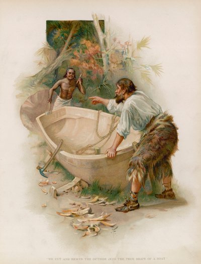 Illustration til Robinson Crusoe af Joseph Finnemore