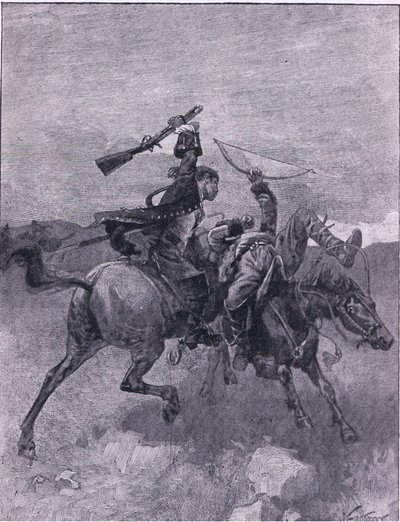 Slår en af dem af sin hest (litho) af Joseph Finnemore