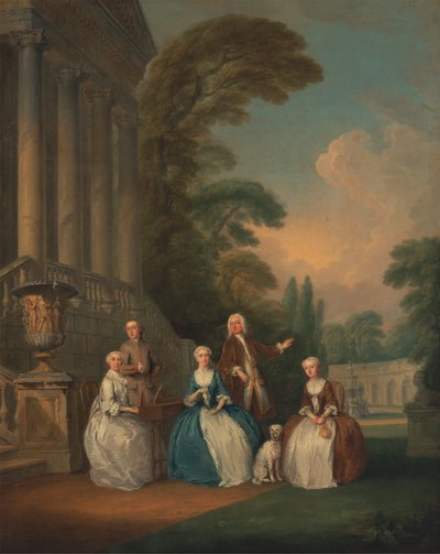 Portræt af en familie af Joseph Francis Nollekens