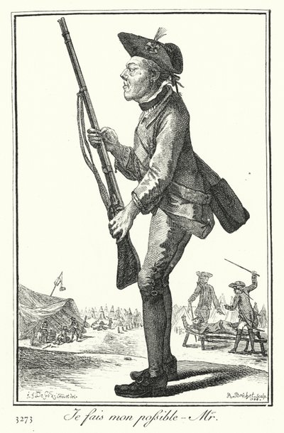 Jeg gør mit bedste, sir (gravering) af Joseph Franz von (after) Goez