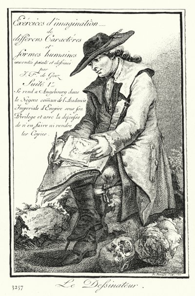 Tegneren (gravering) af Joseph Franz von (after) Goez