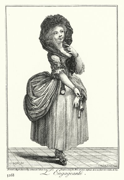 Den charmerende pige (gravering) af Joseph Franz von (after) Goez