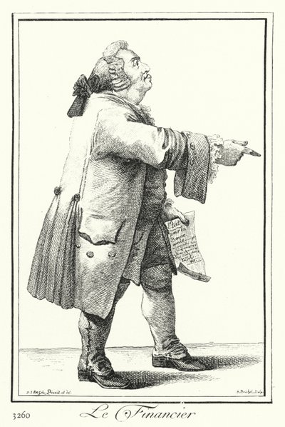 The Financier (gravering) af Joseph Franz von (after) Goez