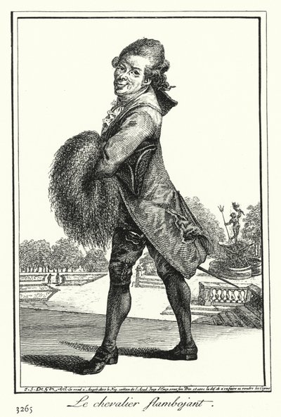 The Flamboyant Knight (gravering) af Joseph Franz von (after) Goez