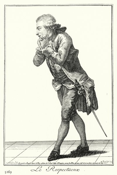 Den respektfulde mand (gravering) af Joseph Franz von (after) Goez