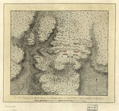 Slag nær Camden i South Carolina af Joseph Frederick Wallet DesBarres