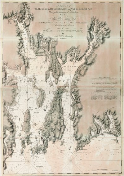 Kort over Ipswich Bay og Cape Ann, Nordamerikas Atlanterhavskyst af Joseph Frederick Wallet DesBarres