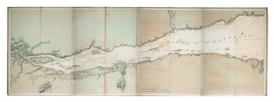 Lawrence-floden, Nordamerikas atlanterhavskyst, ca. 1781 (koloreret stik) af Joseph Frederick Wallet DesBarres