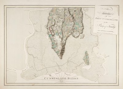 Omgivelserne ved Fort Cumberland i Fundy-bugten af Joseph Frederick Wallet DesBarres