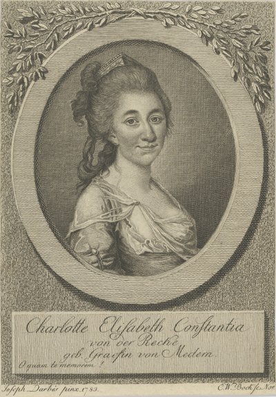 Portræt af Elisa von der Recke 1754-1833, 1783. af Joseph Friedrich August Darbes