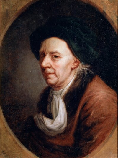 Portræt af matematikeren Leonhard Euler, 1707-1783, tysk maleri fra 1700-tallet af Joseph Friedrich August Darbes