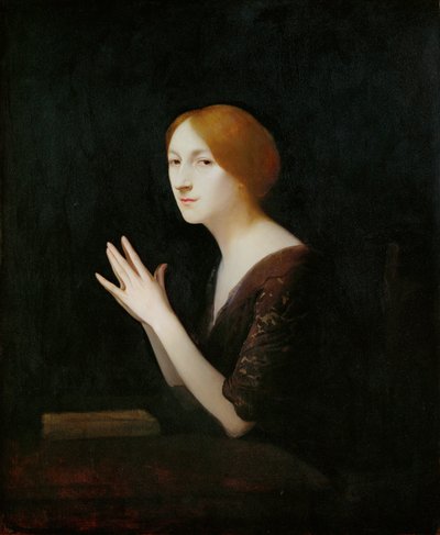 Marguerite Moreno (maleri på træ) af Joseph Granie