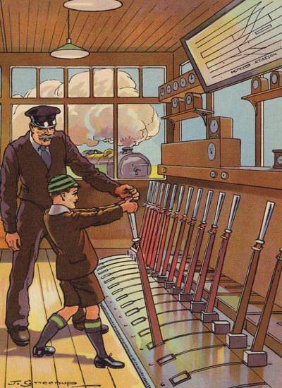 "Når jeg er en mand" (farvelitografi) af Joseph Greenup