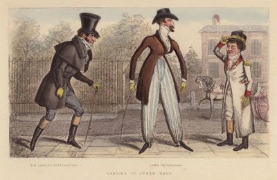 Dandies of Other Days (farvelagt gravering) af Joseph Grego