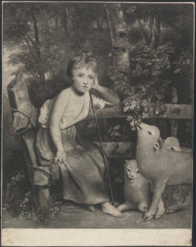 Miss Mary Palmer som "Den unge hyrdinde" af Joseph Grozer