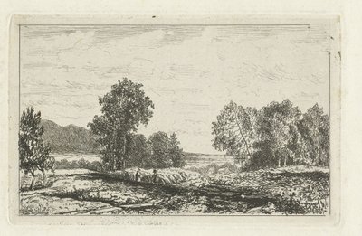 Landskab med to figurer af Joseph Hartogensis