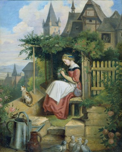 Pige i hjemmehaven af Joseph Hasslwander