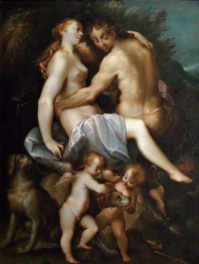 Adonis og Venus Maleri af Joseph Heintz kaldet den ældste af Joseph Heintz