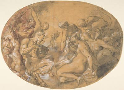 Satyrer og nymfer, ca. 1599. af Joseph Heintz the Elder