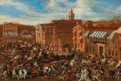 Tyrejagten i Campo San Polo af Joseph Heintz the Younger