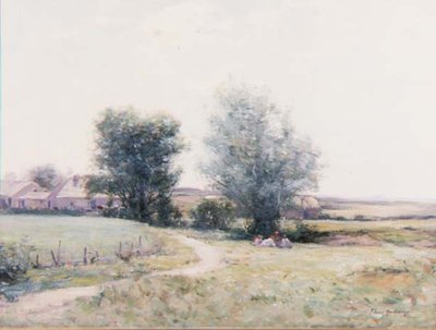 Børn på picnic på en mark af Joseph Henderson