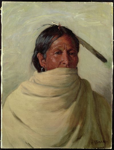 Standing-Deer-Taos (olie på lærred) af Joseph Henry Sharp