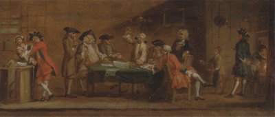 Figurer i et værtshus eller et kaffehus af Joseph Highmore