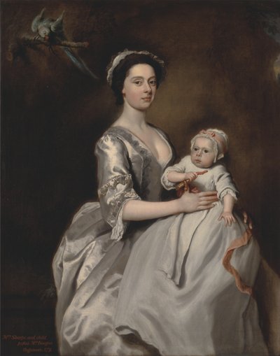Fru Sharpe og hendes barn af Joseph Highmore