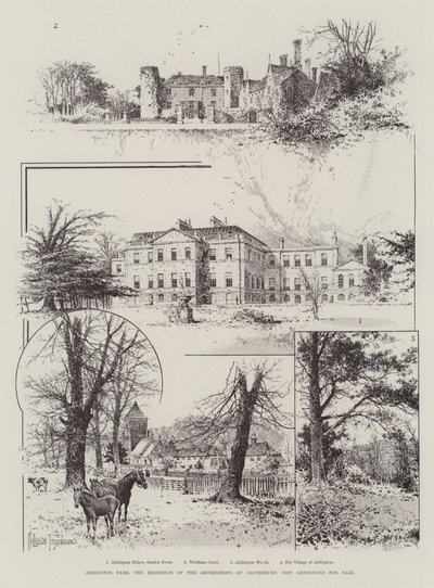 Addington Park, ærkebiskoppernes residens af Canterbury, er nu annonceret til salg af Joseph Holland Tringham