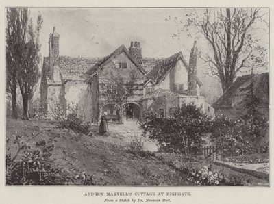 Andrew Marvells hytte ved Highgate af Joseph Holland Tringham