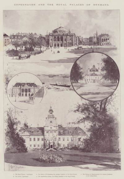 København og De Kongelige Slotte af Joseph Holland Tringham