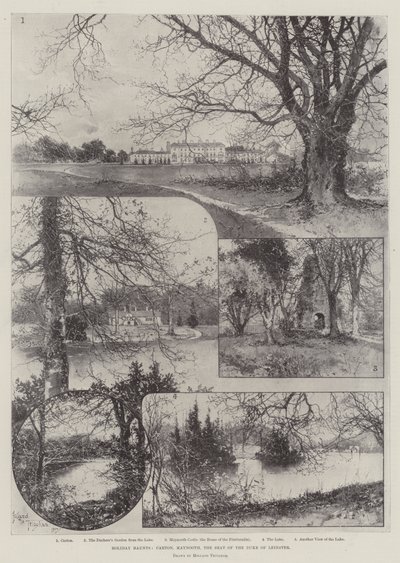 Holiday Haunts, Carton, Maynooth, sædet for hertugen af Leinster af Joseph Holland Tringham