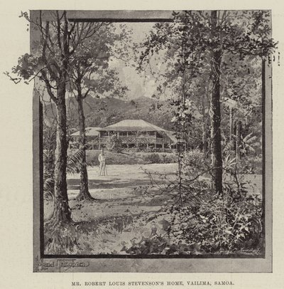 Robert Louis Stevensons hjem, Vailima, Samoa af Joseph Holland Tringham