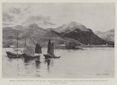 Ruslands seneste efterspørgsel i Kina, Shan Hai Kwan, rekvireret med henblik på at forbinde Peking med Manchurian Railway af Joseph Holland Tringham