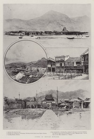 Scener i britiske Kowloon af Joseph Holland Tringham