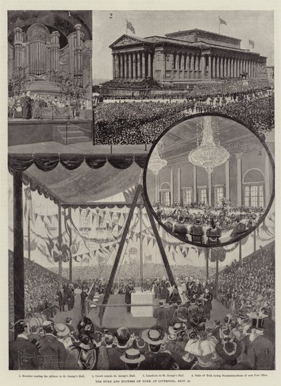 Hertugen og hertuginden af York i Liverpool, 10. september af Joseph Holland Tringham