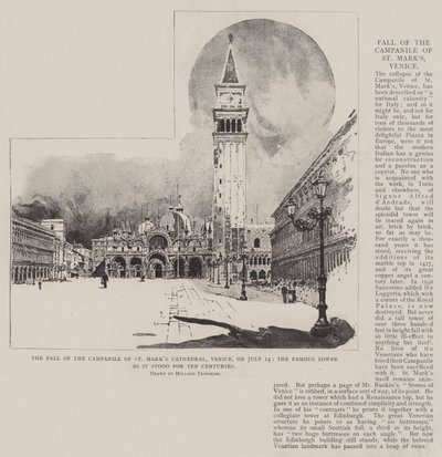 Faldet af Campanile of St Mark